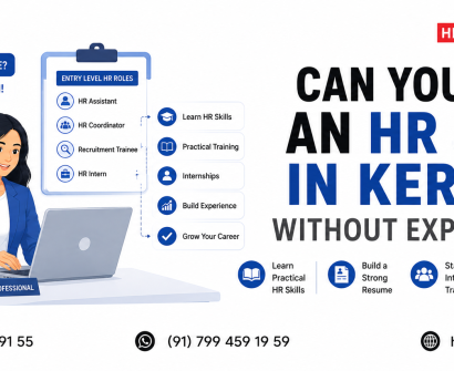 Can you get an HR job in Kerala without experience illustration showing fresher learning practical HR skills