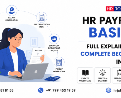 HR payroll basics fully explained for complete beginners in 2026 featuring salary calculation, payslip generation, tax deductions, PF, ESI, and payroll process overview