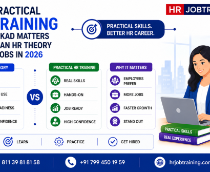 Why practical HR training in Palakkad matters more than HR theory infographic comparing practical skills and theoretical learning for HR jobs in 2026